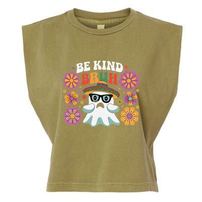 Be Kind Bruh Groovy Ghoul Unity Day Orange Women Halloween Garment-Dyed Women's Muscle Tee