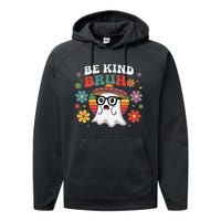 Be Kind Bruh Groovy Ghoul Unity Day Orange Women Halloween Performance Fleece Hoodie