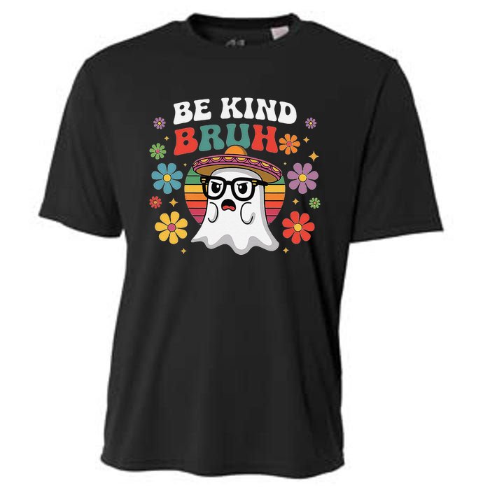 Be Kind Bruh Groovy Ghoul Unity Day Orange Women Halloween Cooling Performance Crew T-Shirt