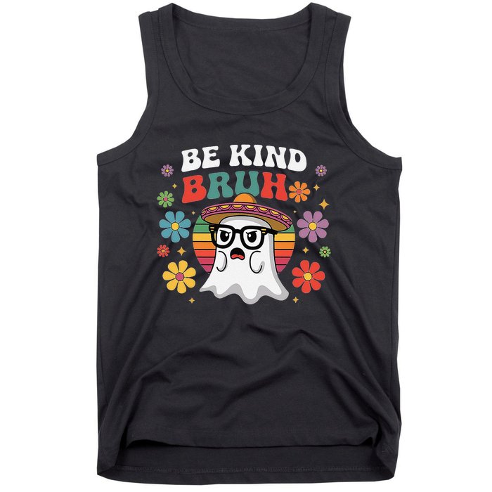 Be Kind Bruh Groovy Ghoul Unity Day Orange Women Halloween Tank Top