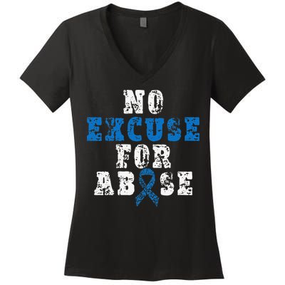 Be Kind Blue Sunflower Child Abuse Prevention Awareness Women's V-Neck T-Shirt