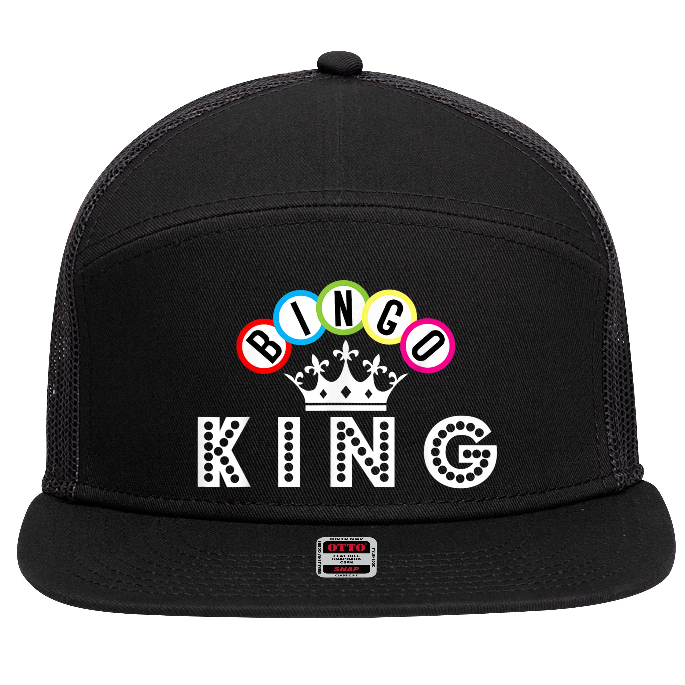 Bingo King 7 Panel Mesh Trucker Snapback Hat
