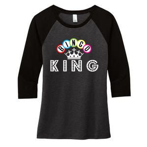 Bingo King Women's Tri-Blend 3/4-Sleeve Raglan Shirt