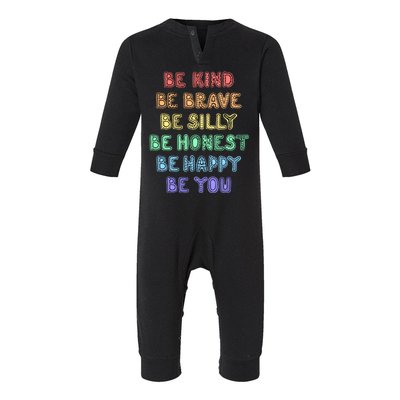 Be Kind Be Brave Be You Self Love Quote Infant Fleece One Piece