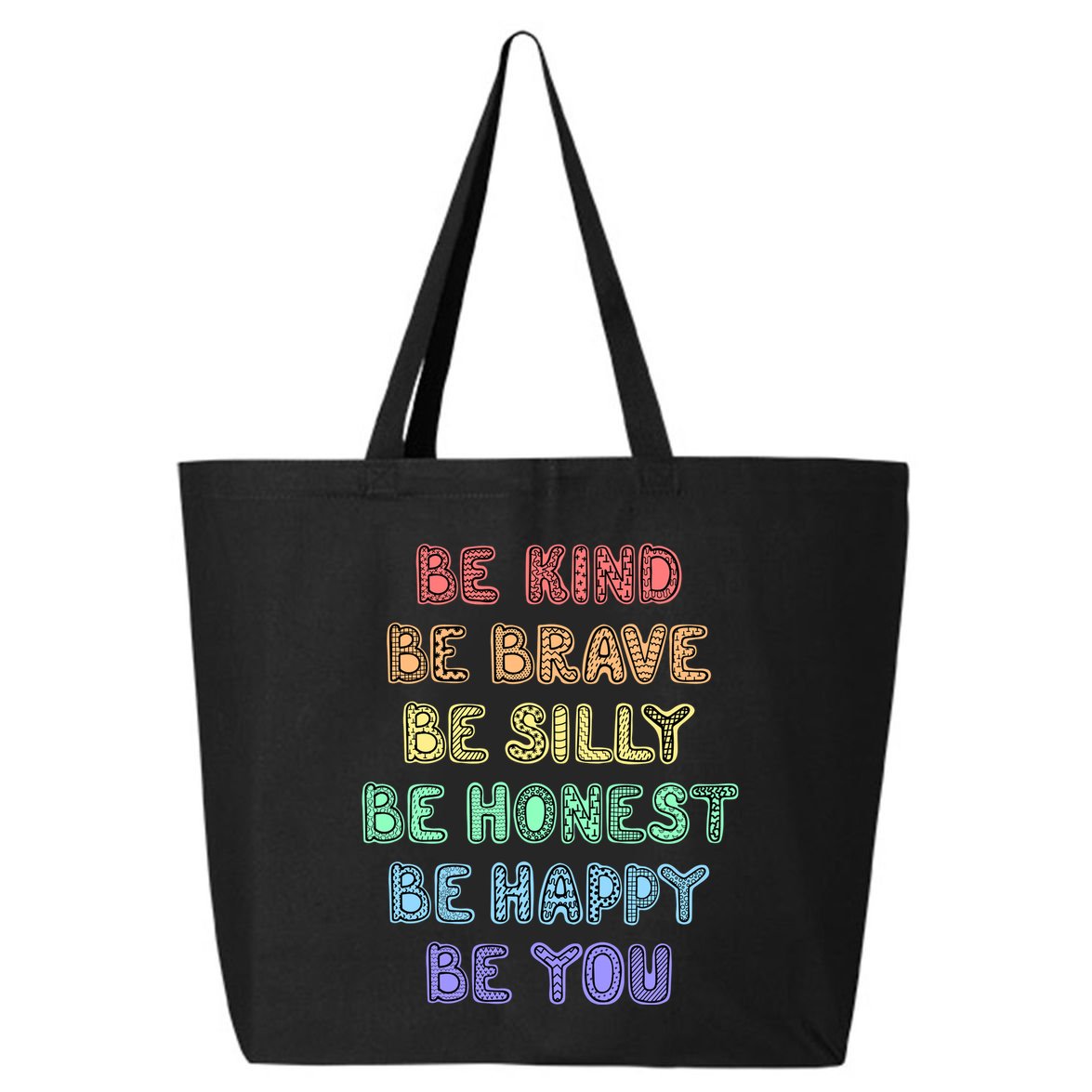 Be Kind Be Brave Be You Self Love Quote 25L Jumbo Tote