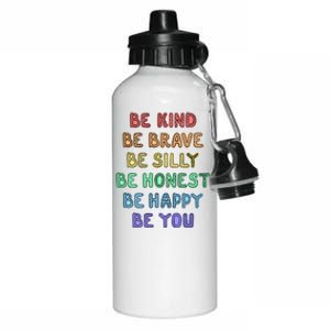 Be Kind Be Brave Be You Self Love Quote Aluminum Water Bottle