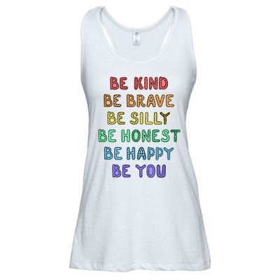Be Kind Be Brave Be You Self Love Quote Ladies Essential Flowy Tank