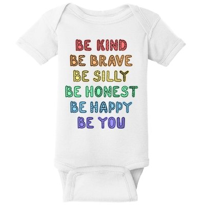 Be Kind Be Brave Be You Self Love Quote Baby Bodysuit