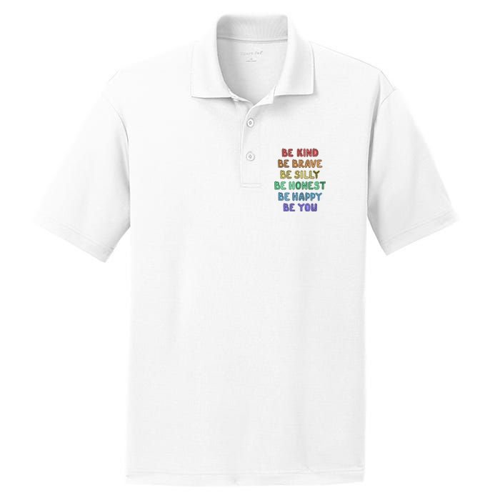 Be Kind Be Brave Be You Self Love Quote PosiCharge RacerMesh Polo