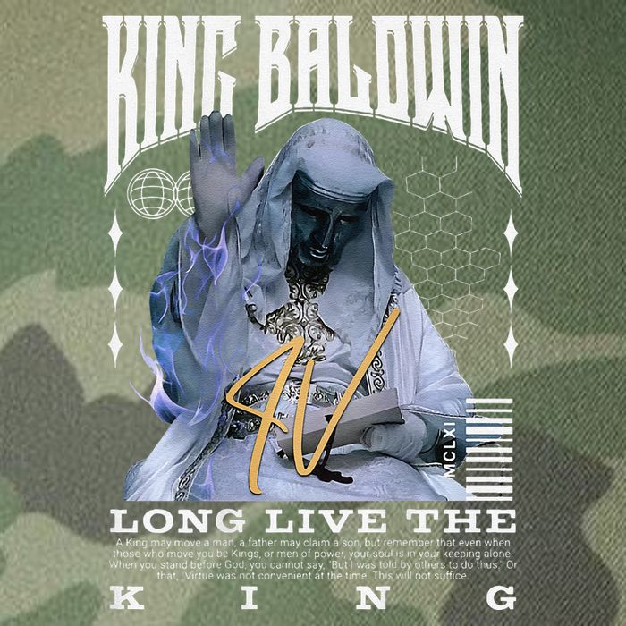 Backprint King Baldwin Iv Legacy Tie Dye Trucker Hat