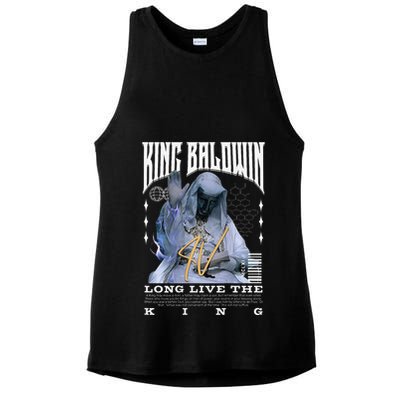 Backprint King Baldwin Iv Ladies PosiCharge Tri-Blend Wicking Tank