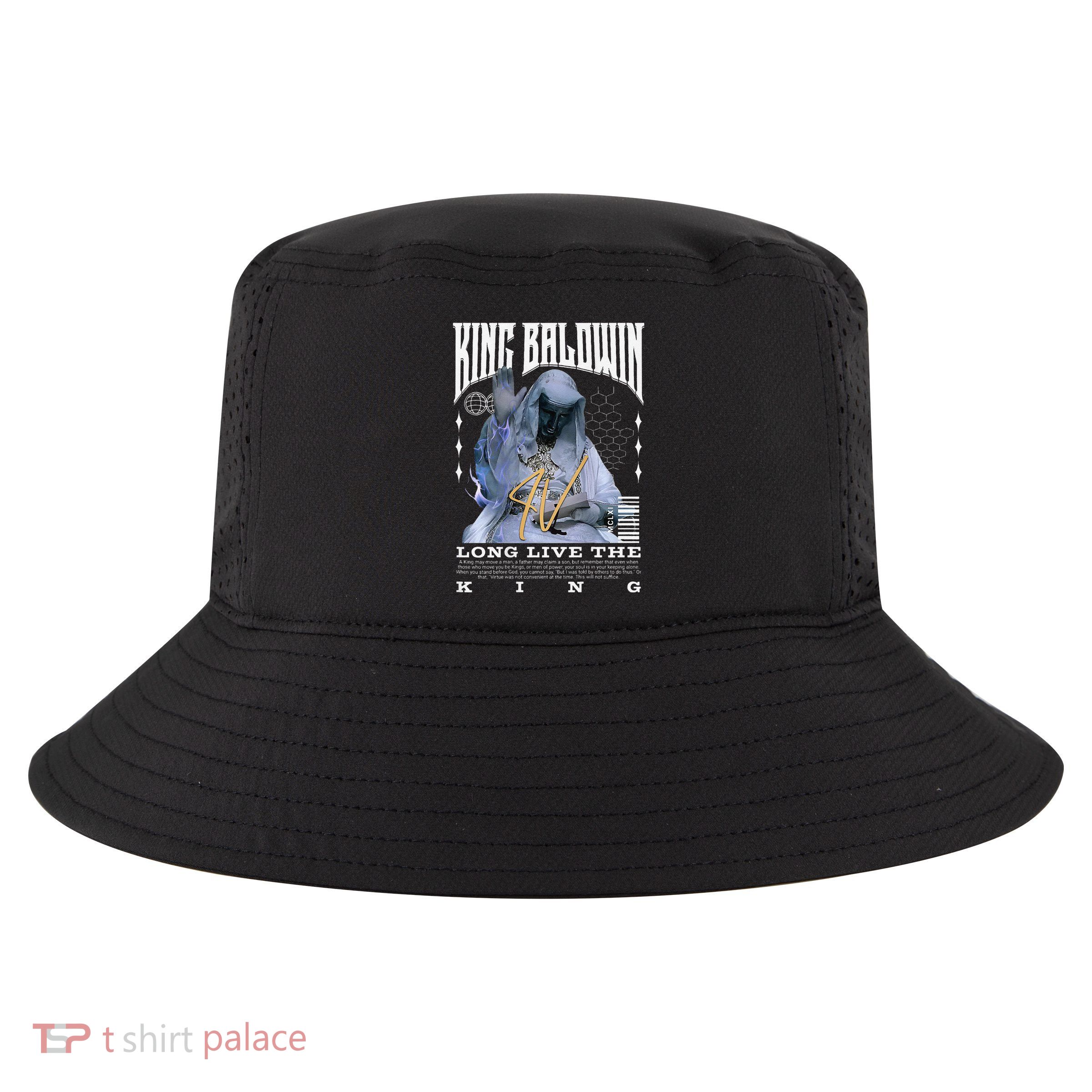 Backprint King Baldwin Iv Cool Comfort Performance Bucket Hat