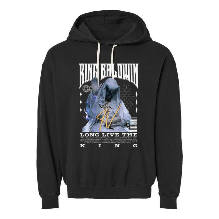 Backprint King Baldwin Iv Garment-Dyed Fleece Hoodie