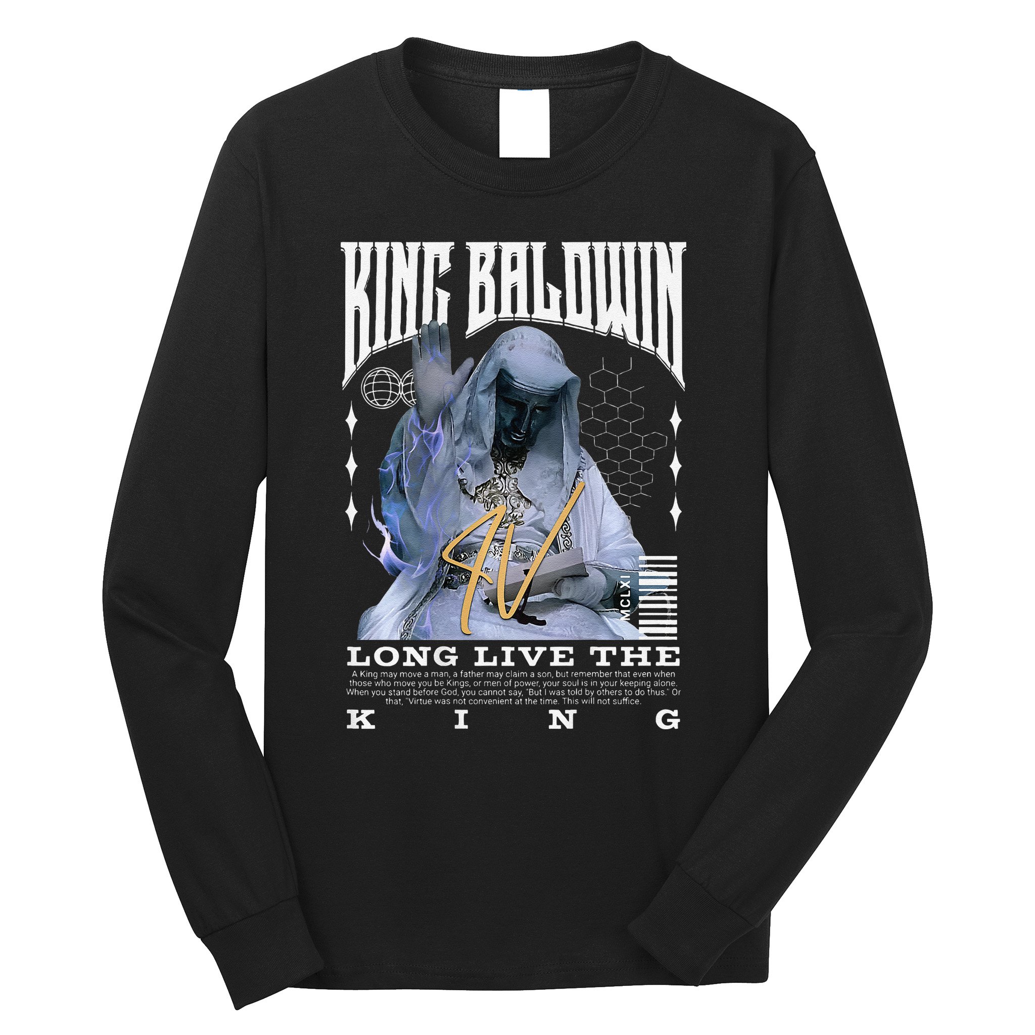 Backprint King Baldwin Iv Long Sleeve Shirt