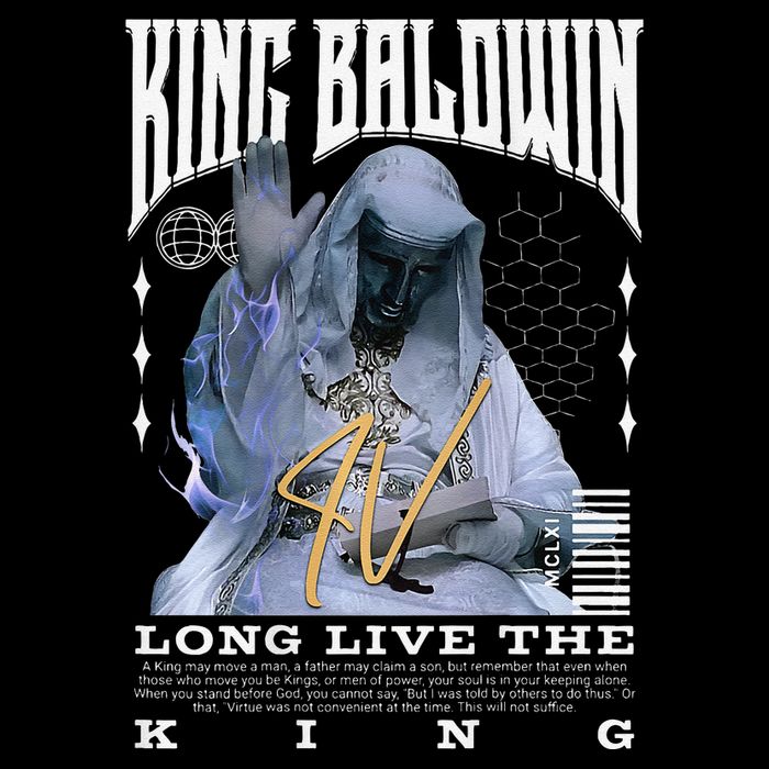 Backprint King Baldwin Iv Tall T-Shirt