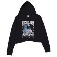 Backprint King Baldwin Iv Crop Fleece Hoodie