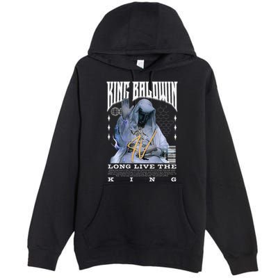 Backprint King Baldwin Iv Premium Pullover Hoodie