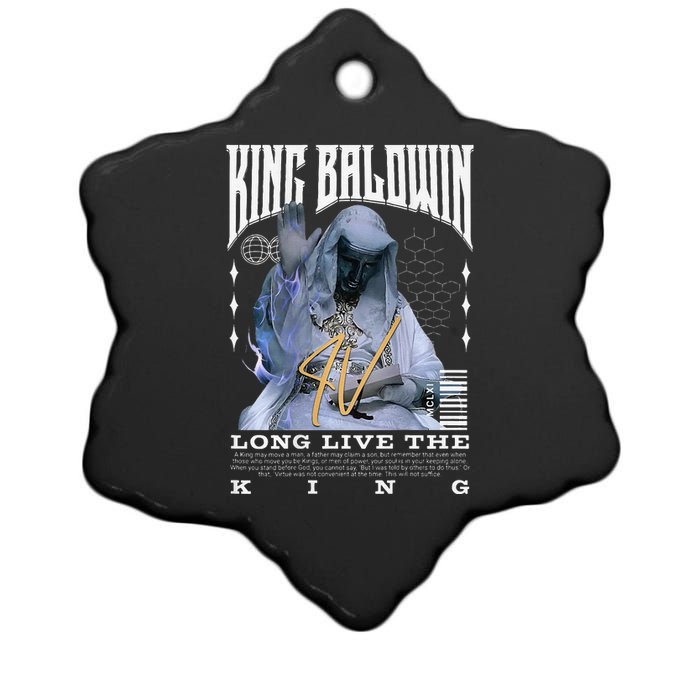 Backprint King Baldwin Iv Ceramic Star Ornament