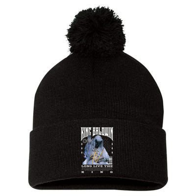 Backprint King Baldwin Iv Pom Pom 12in Knit Beanie