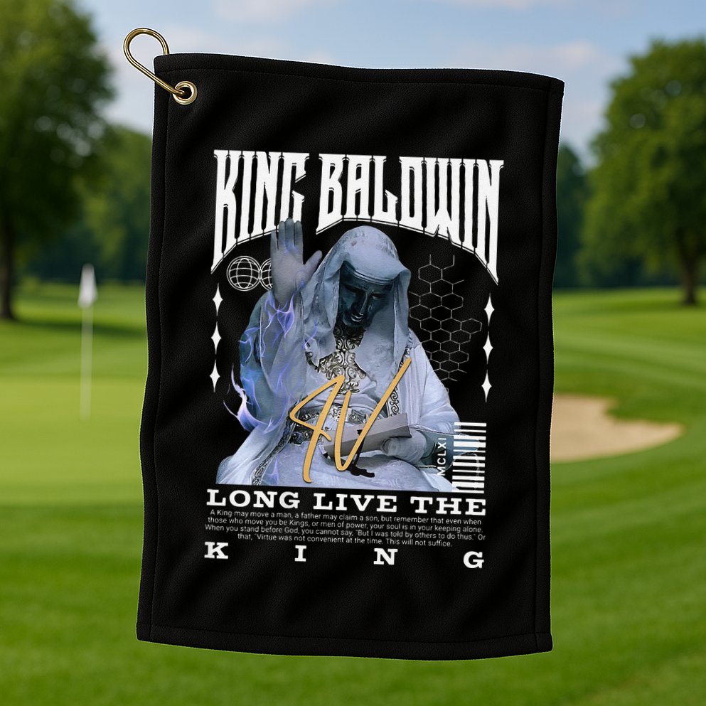 Backprint King Baldwin Iv Golf Towel