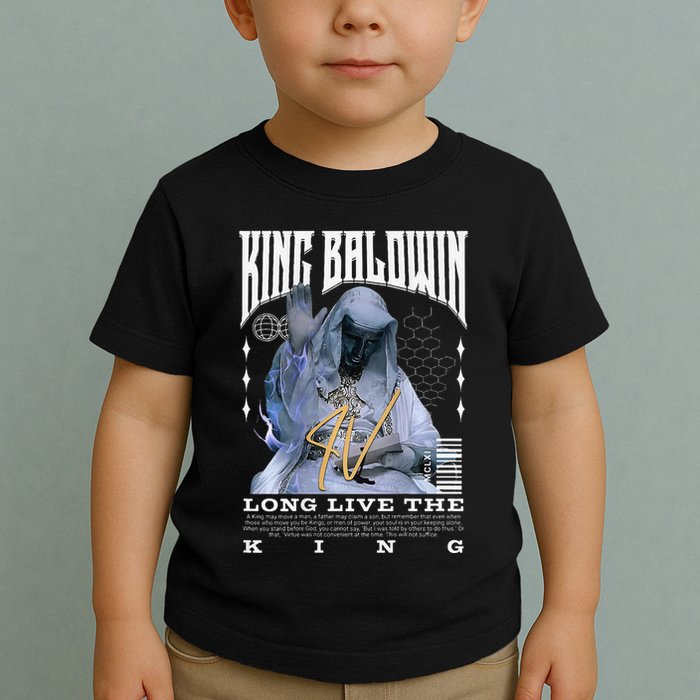 Backprint King Baldwin Iv Toddler T-Shirt