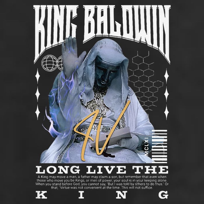 Backprint King Baldwin Iv Microfiber Hand Towel