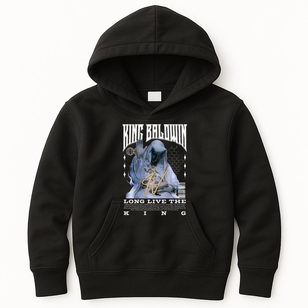 Backprint King Baldwin Iv Kids Hoodie