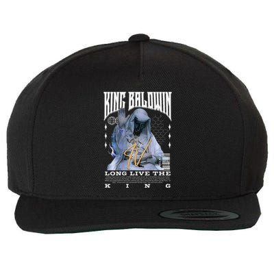 Backprint King Baldwin Iv Wool Snapback Cap