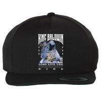 Backprint King Baldwin Iv Wool Snapback Cap