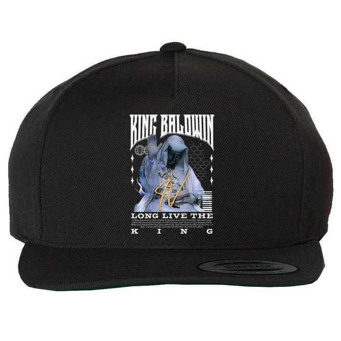 Backprint King Baldwin Iv Wool Snapback Cap
