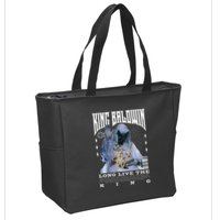 Backprint King Baldwin Iv Zip Tote Bag