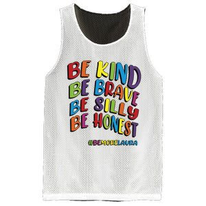 Be Kind Be Brave Be Silly Be Honest Be #Bemorelaura Mesh Reversible Basketball Jersey Tank