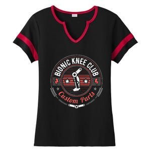 Bionic Knee Club Custom Parts Knee Replacement Ladies Halftime Notch Neck Tee