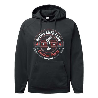 Bionic Knee Club Custom Parts Knee Replacement Performance Fleece Hoodie