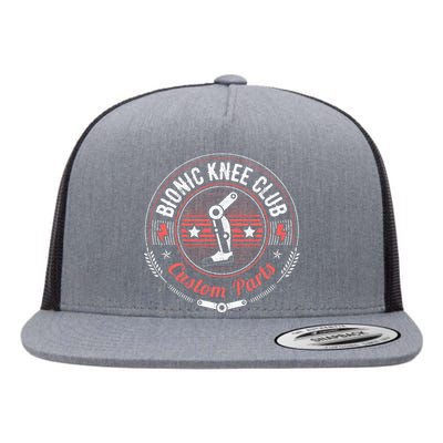 Bionic Knee Club Custom Parts Knee Replacement Flat Bill Trucker Hat