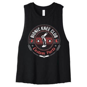 Bionic Knee Club Custom Parts Knee Replacement Women's Racerback Cropped Tank