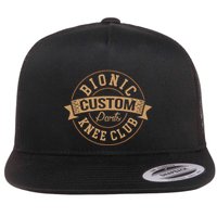 Bionic Knee Club Custom Parts Recover After Surgery Gag Flat Bill Trucker Hat