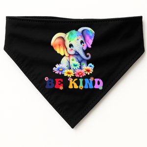 Be Kind Cute Elephant Mom Kindness USA-Made Doggie Bandana