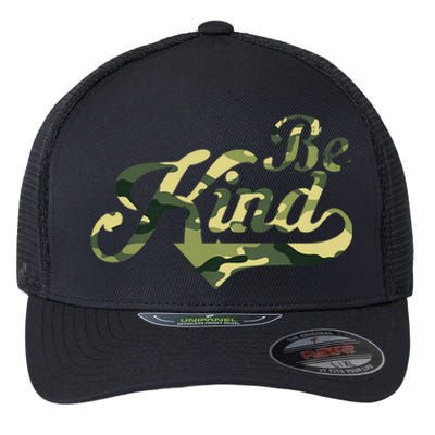 Be Kind Camouflage Anti Bullying Awareness Kindness Flexfit Unipanel Trucker Cap