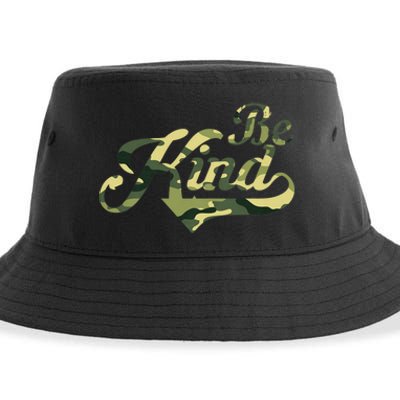 Be Kind Camouflage Anti Bullying Awareness Kindness Sustainable Bucket Hat