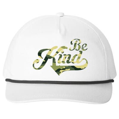 Be Kind Camouflage Anti Bullying Awareness Kindness Snapback Five-Panel Rope Hat