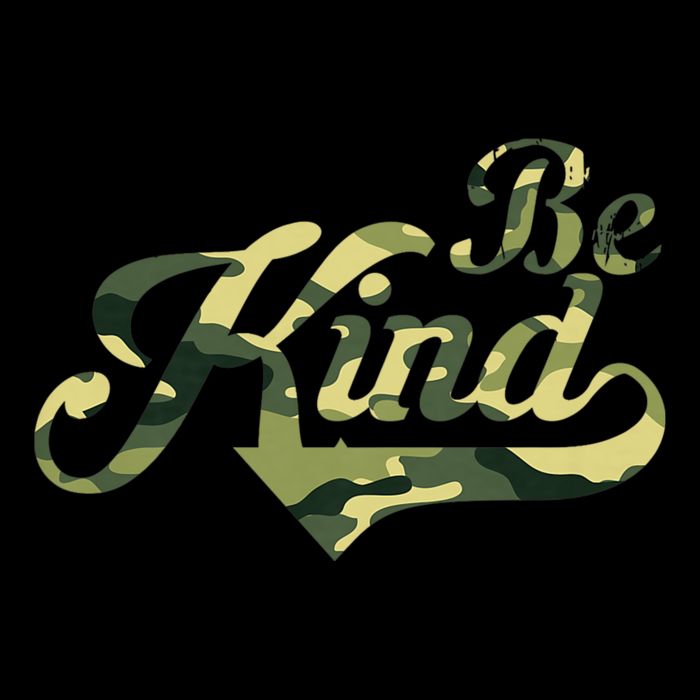 Be Kind Camouflage Anti Bullying Awareness Kindness Flat Bill Trucker Hat