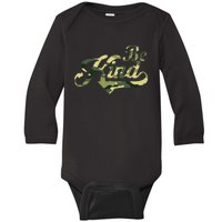 Be Kind Camouflage Anti Bullying Awareness Kindness Baby Long Sleeve Bodysuit