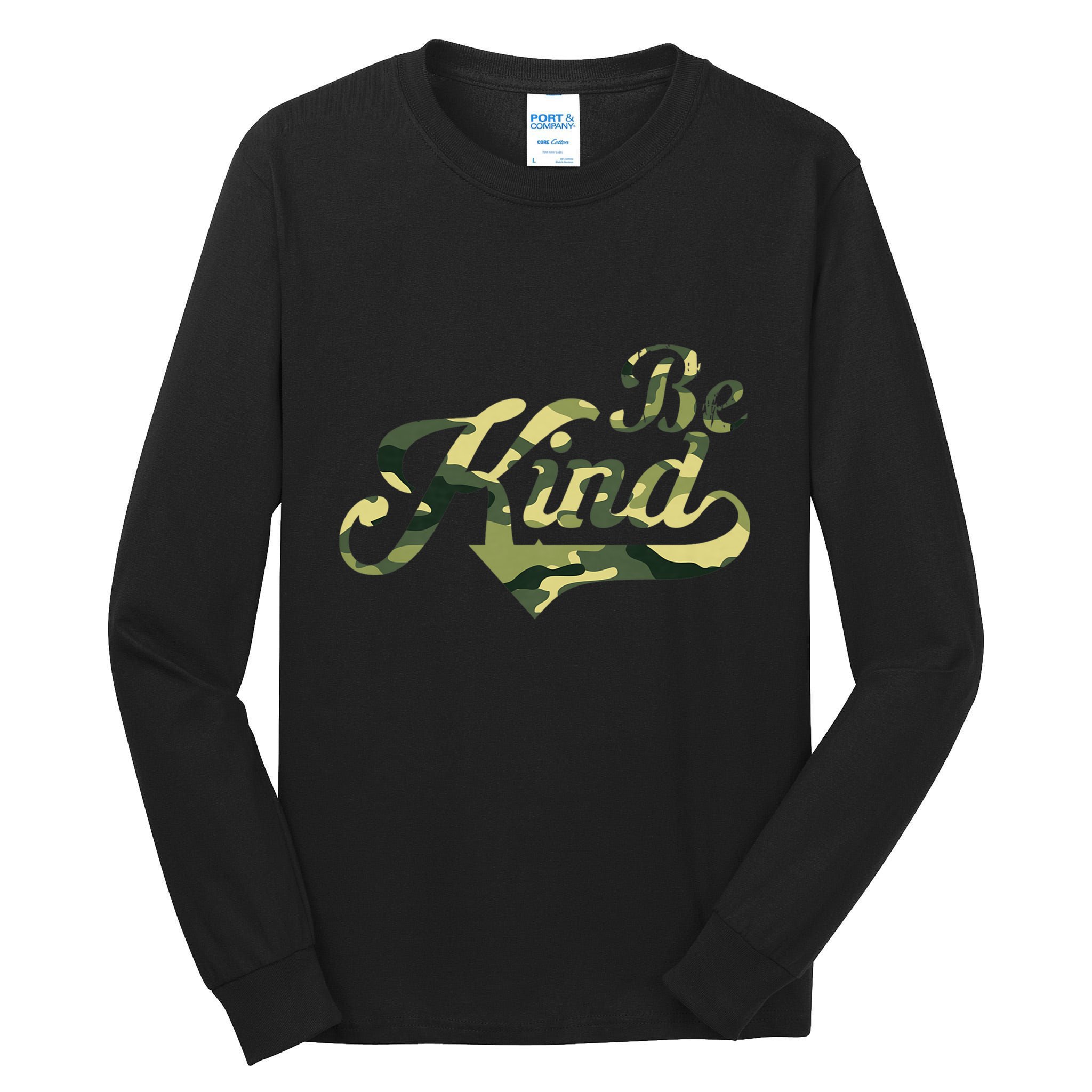 Be Kind Camouflage Anti Bullying Awareness Kindness Tall Long Sleeve T-Shirt