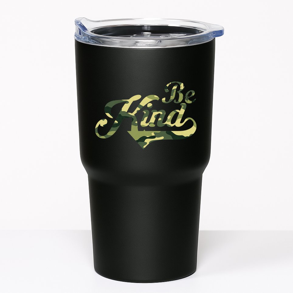Be Kind Camouflage Anti Bullying Awareness Kindness Tumbler