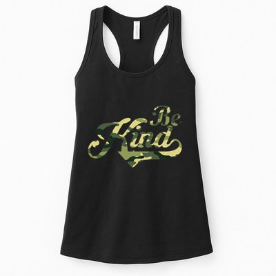 Be Kind Camouflage Anti Bullying Awareness Kindness Womens Tank Top