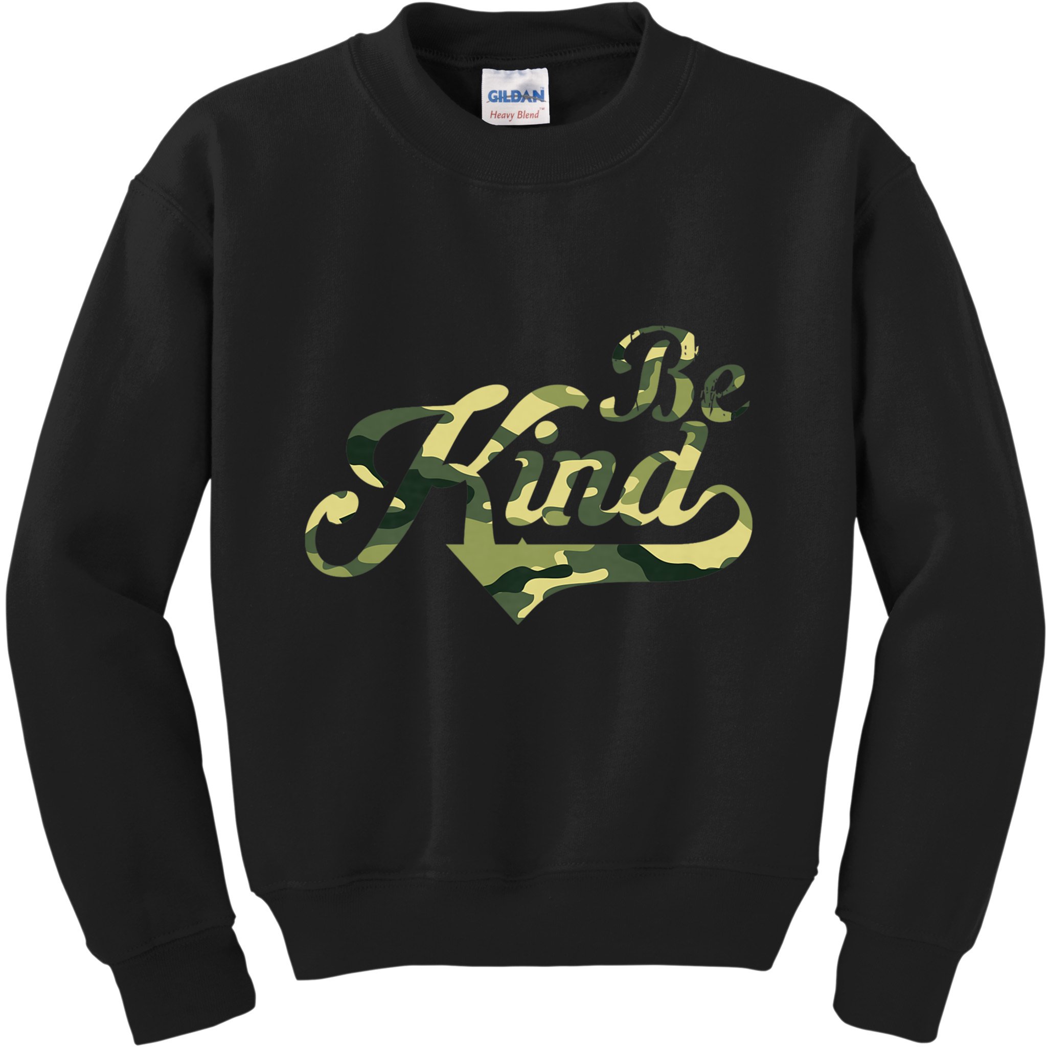 Be Kind Camouflage Anti Bullying Awareness Kindness Kids Sweatshirt