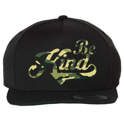 Be Kind Camouflage Anti Bullying Awareness Kindness Wool Snapback Cap