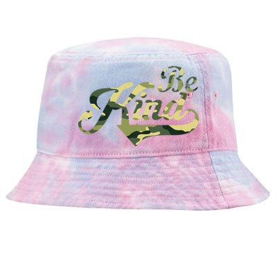 Be Kind Camouflage Anti Bullying Awareness Kindness Tie-Dyed Bucket Hat