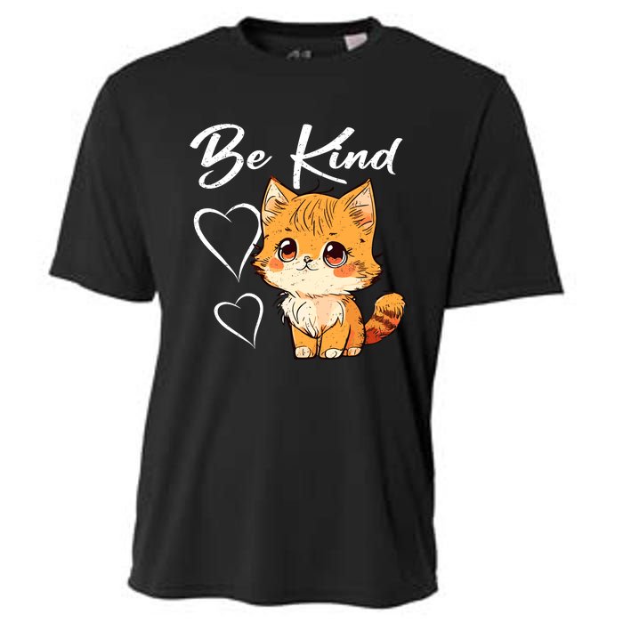 Be Kind Cat Kids Boy Girl Unity Day Orange Anti Bullying Cooling Performance Crew T-Shirt